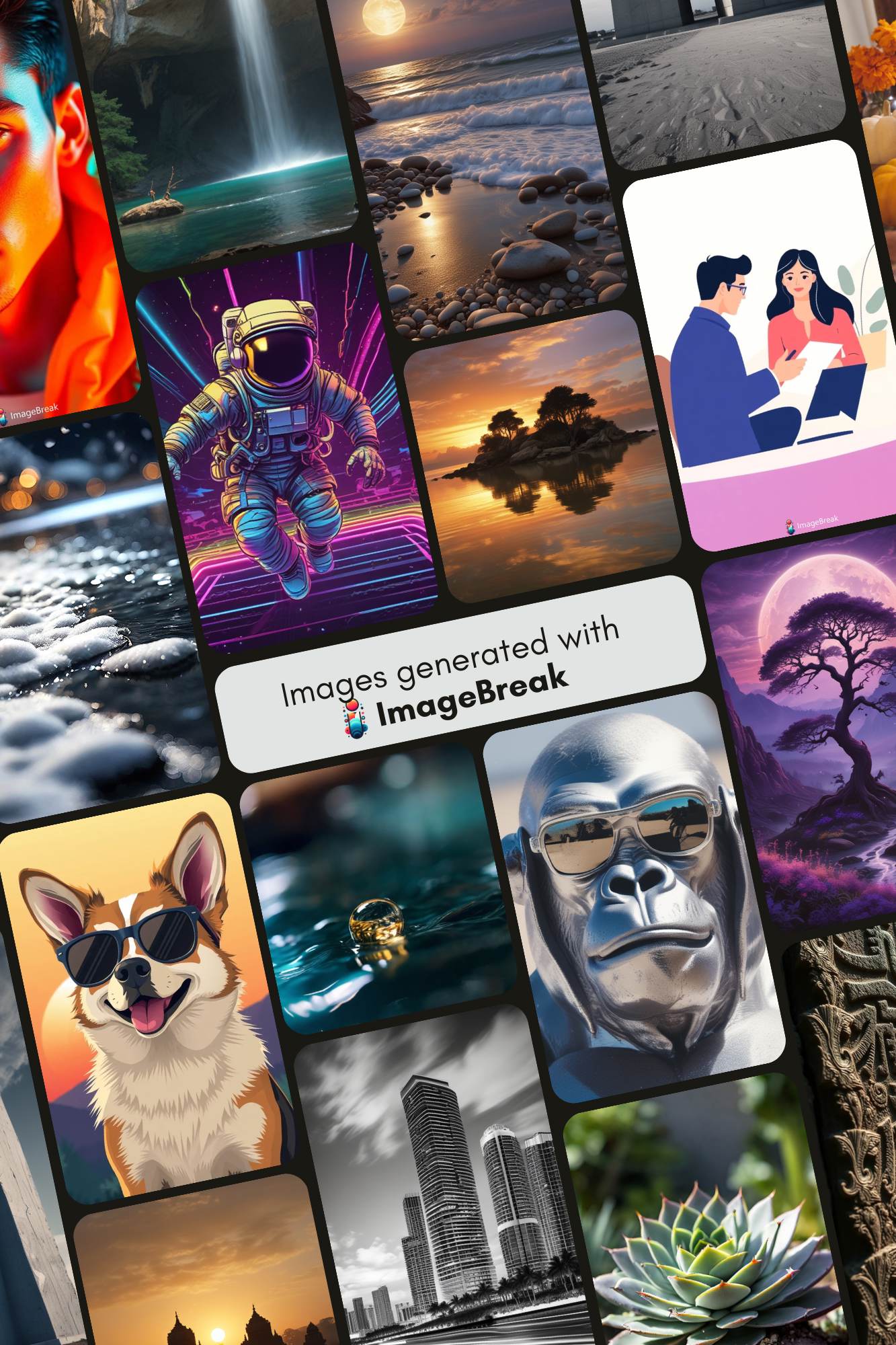 Generazione video di IA con Imagebreak. text to image tools